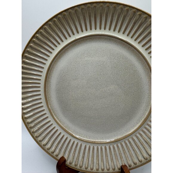 Dansk Flamestone Beige Tan Light brown Fluted 9" Luncheon Salad Plate - Picture 1 of 5